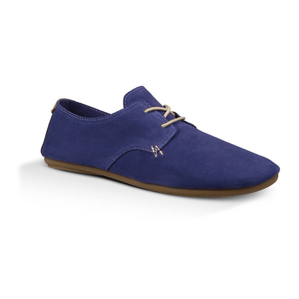 Nwot Womens Sanuk Bianca Blue Suede Oxfords